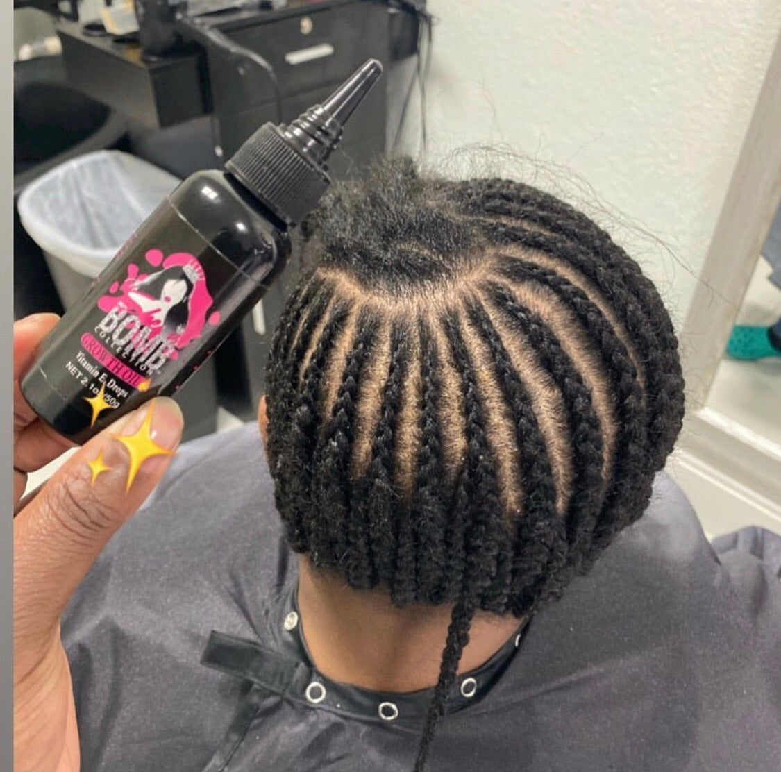1) HAIR OIL & Free edge brush